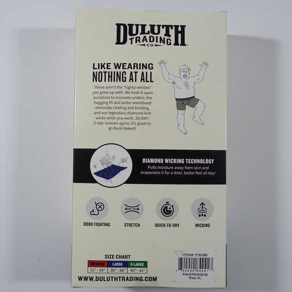 Duluth Trading Company Buck Naked Underwear 6 Pair Performance Boxer Briefs XL - Picture 5 of 8